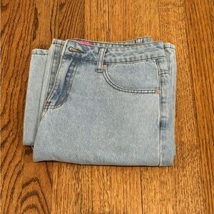 Edikted Light Blue Denim with Pink Tag